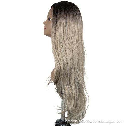 Languid HK French slightly curly hair end Ombre warm romantic loose big Curl Wig synthetic hair wigs long curly wave for women
